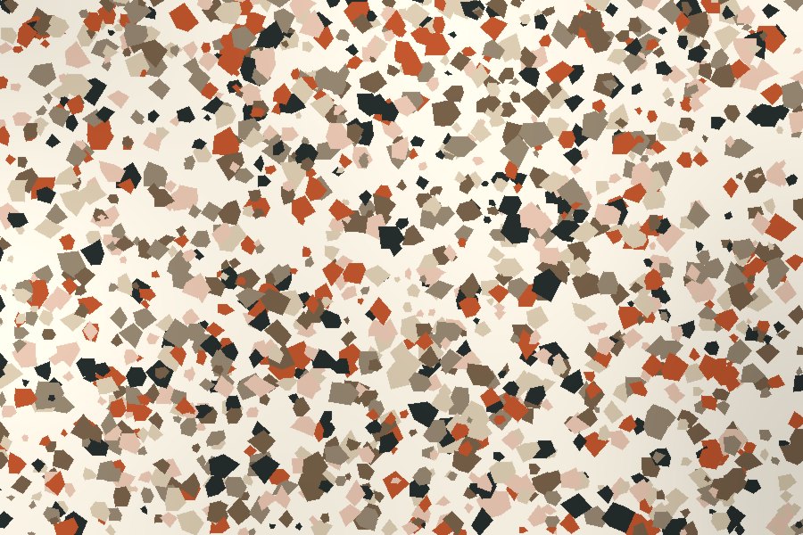 Terrazzo-Belag mit farbigen Natursteinsplittern