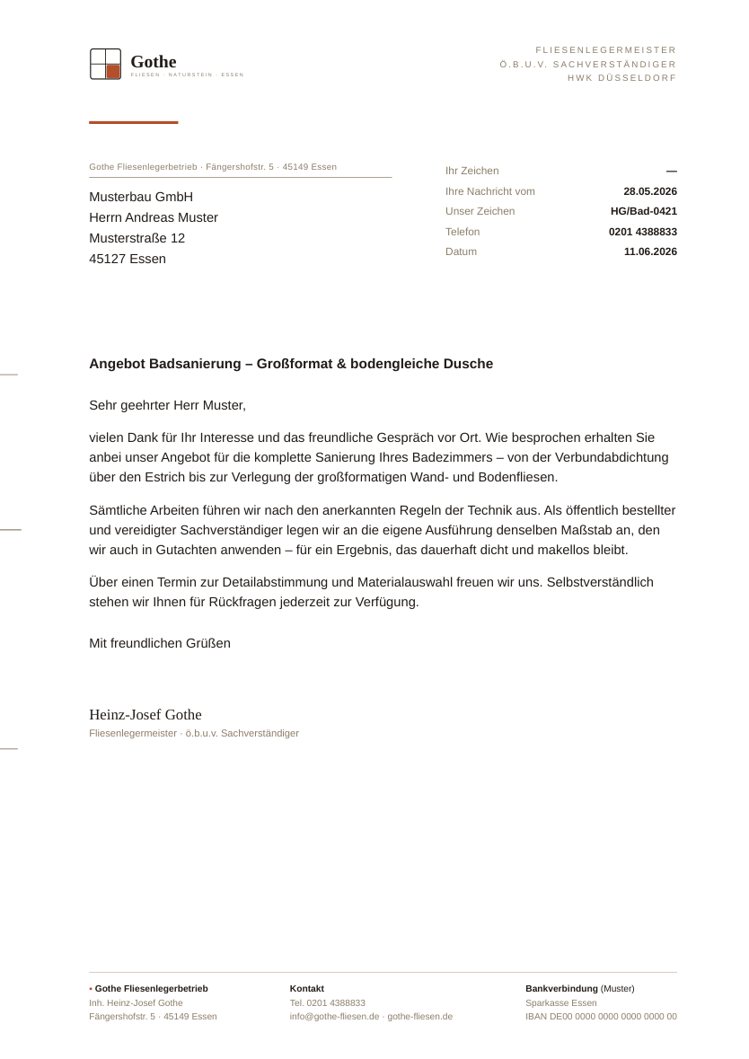 Briefbogen Vorschau (DIN A4)